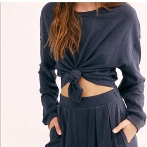 Free people beach navy blue Culver City set